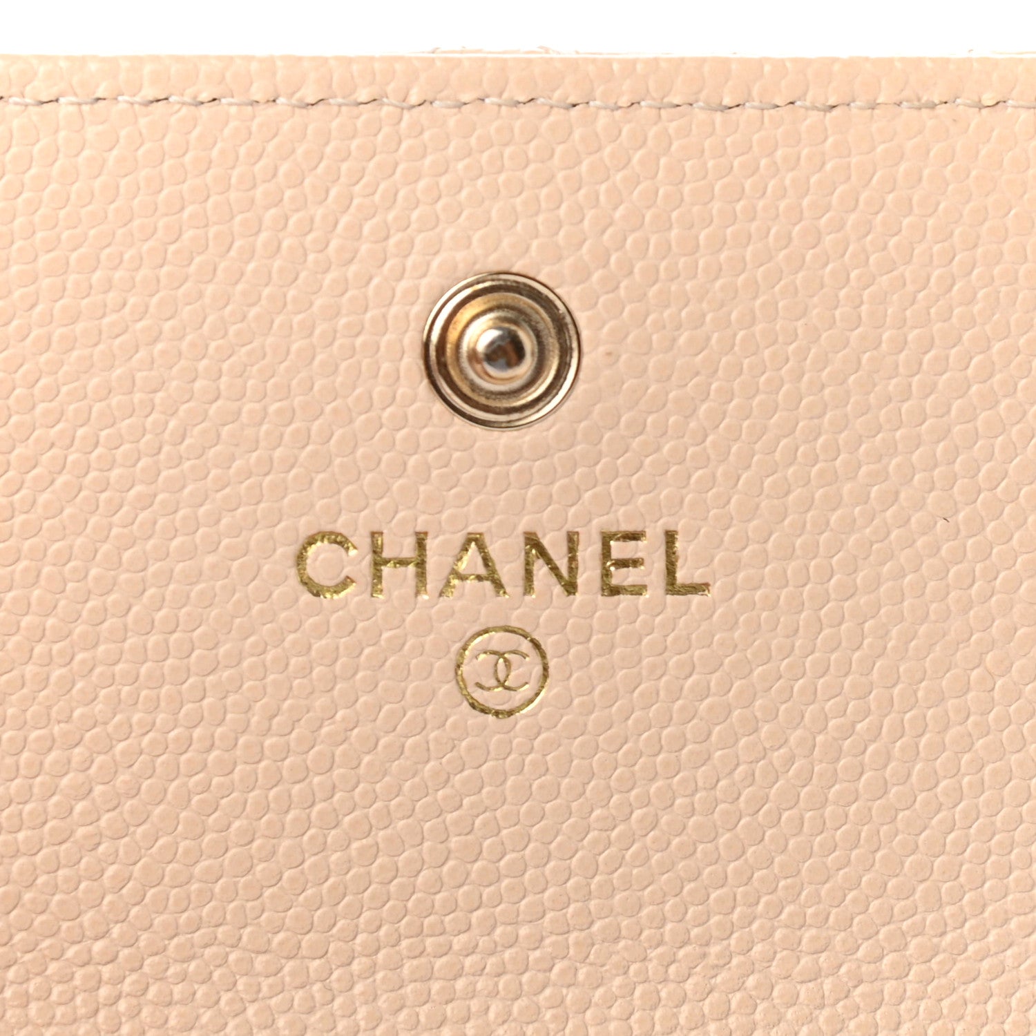 Chanel Caviar Pearl Quilted Coco Candy Flap Card Holder Beige 6 of 8