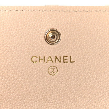 Chanel Caviar Pearl Quilted Coco Candy Flap Card Holder Beige 6 of 8
