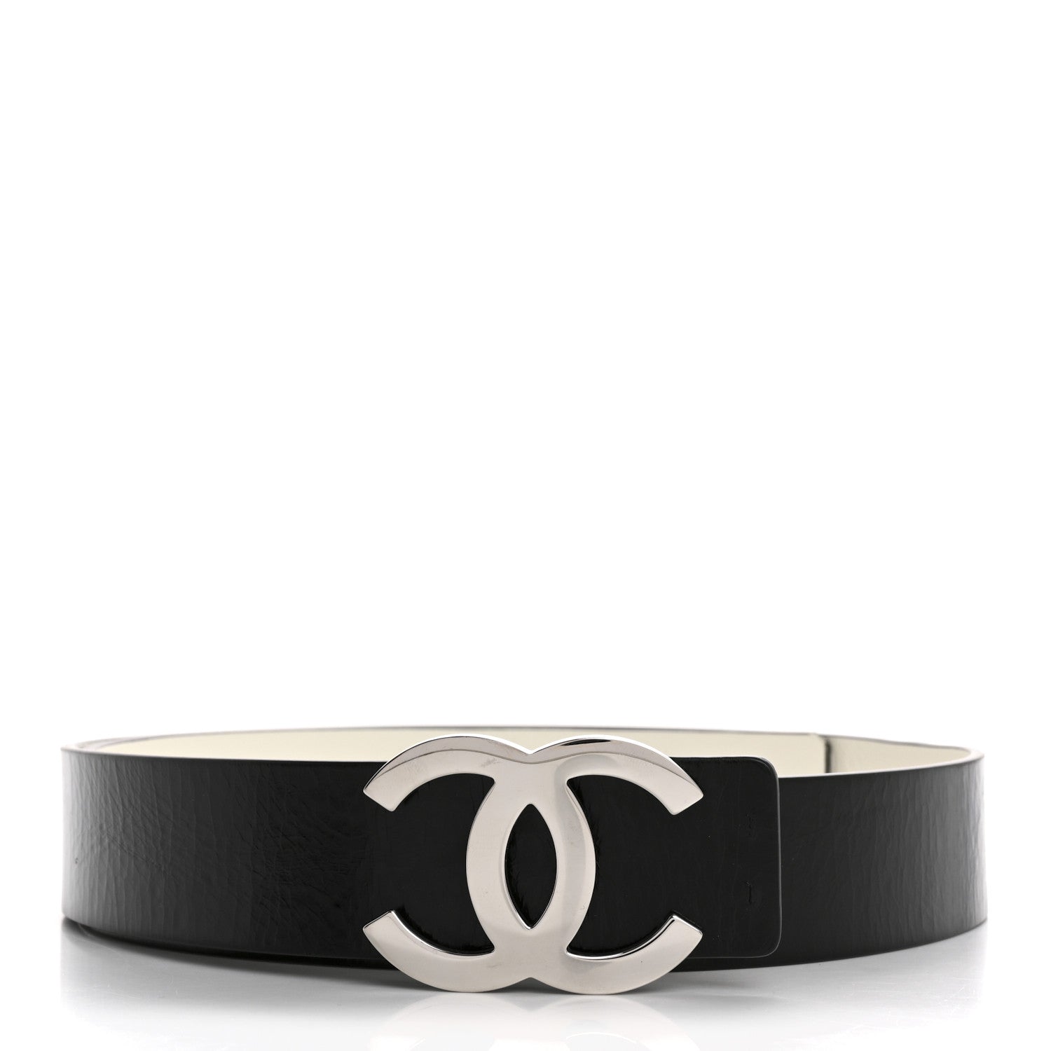 Chanel Calfskin CC Reversible Belt 95 38 Black White 1 of 8