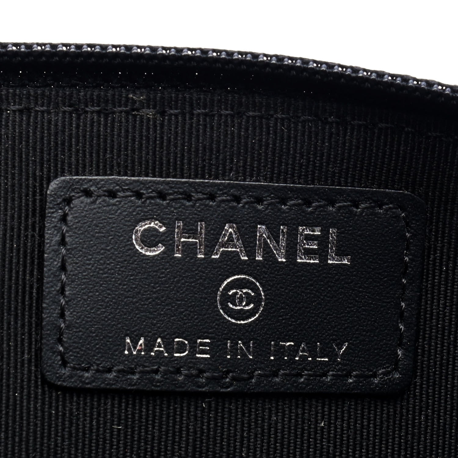 Chanel Calfskin Quilted Removable Zip Insert Black 4 of 4