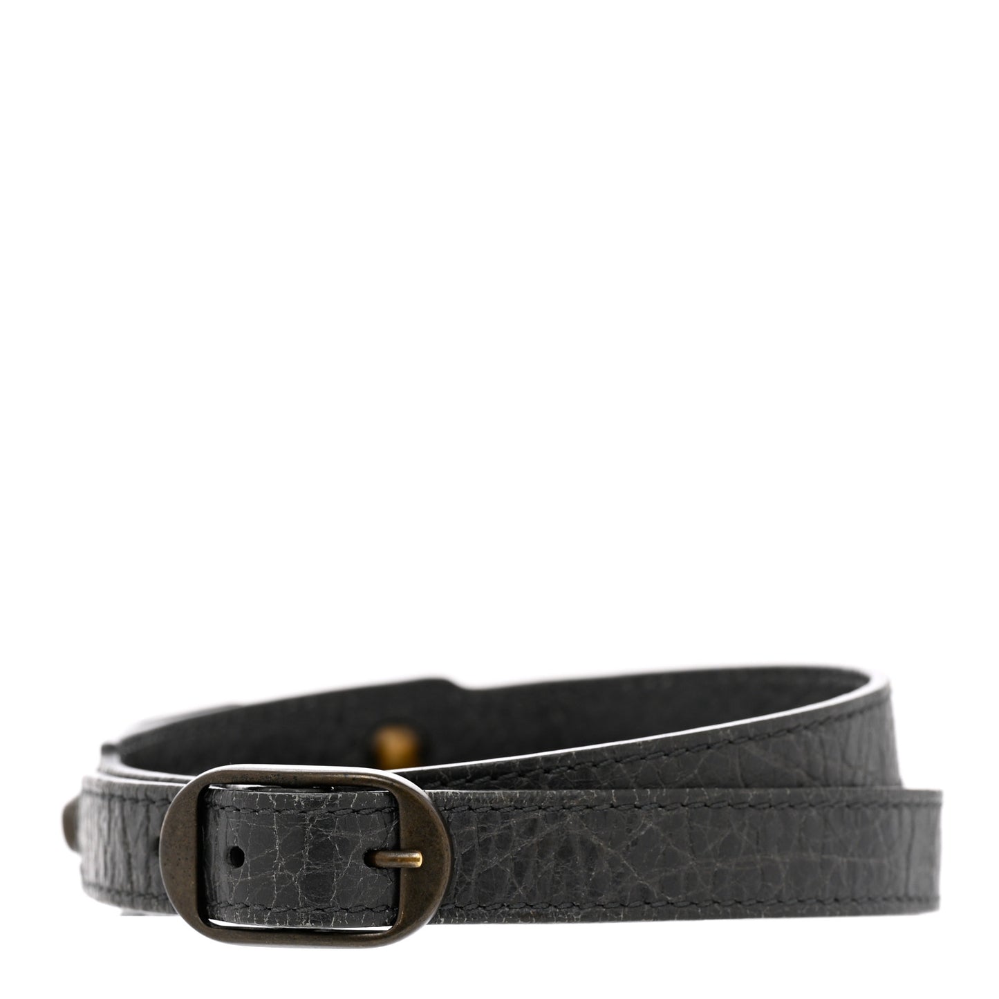 Agneau Arena Classic Hardware Triple Tour M Bracelet Anthracite