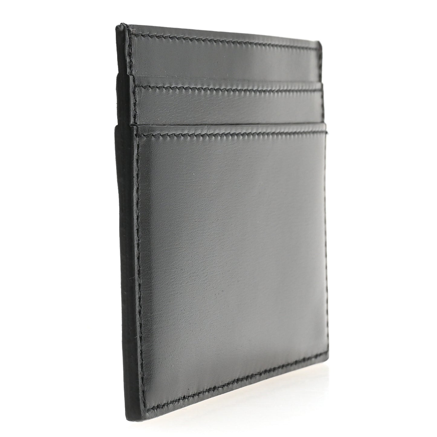 Calfskin Monogram Credit Card Case Black