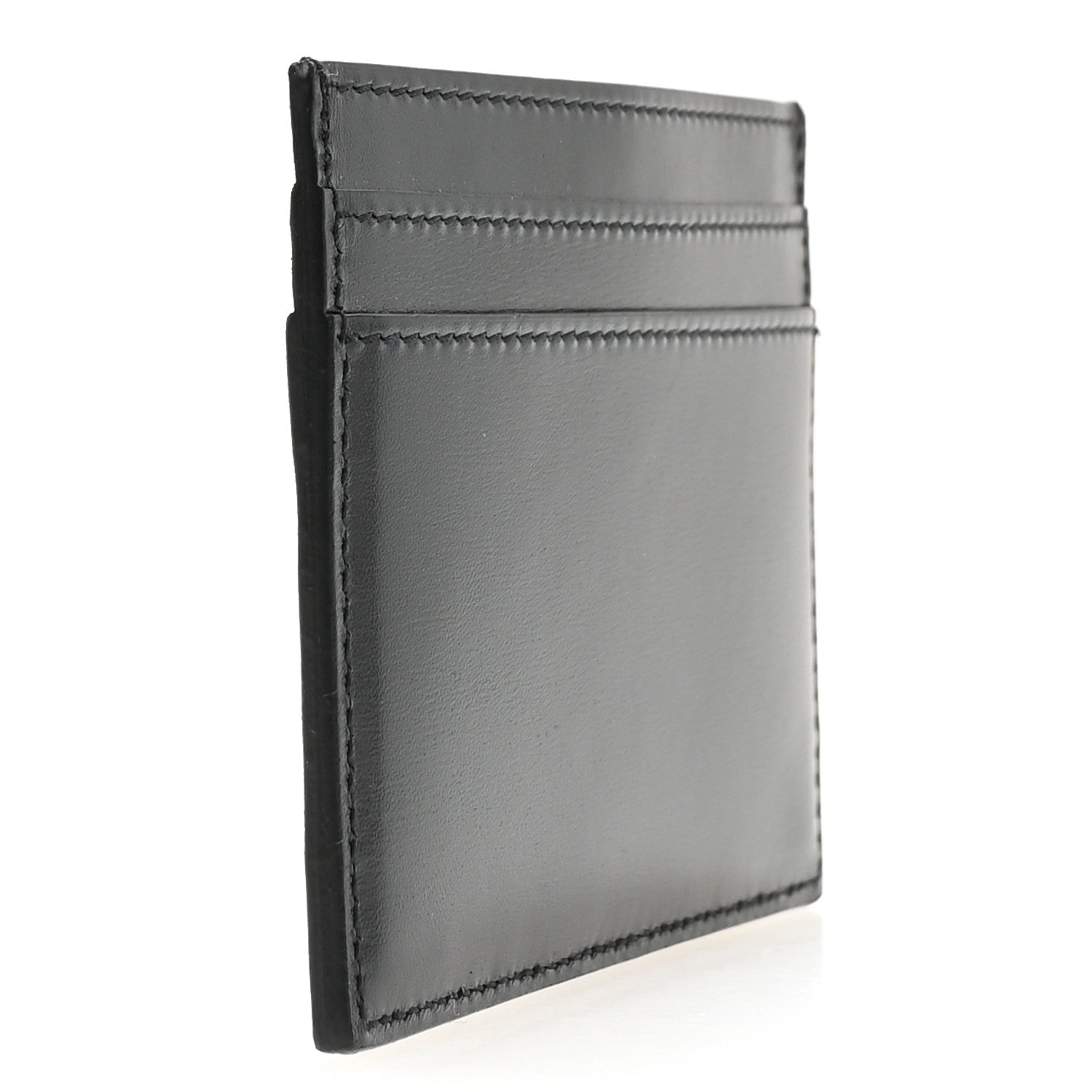 Saint Laurent Calfskin Monogram Credit Card Case Black 3 of 8