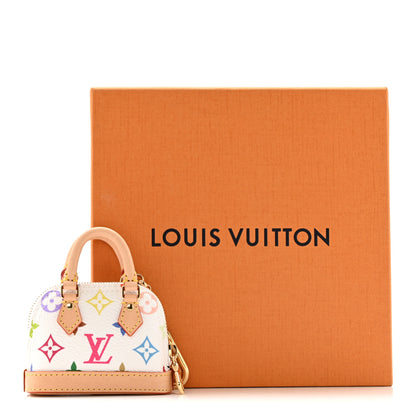 Louis Vuitton LV x TM Monogram Multicolor Micro Alma Bag Charm White 5 of 5