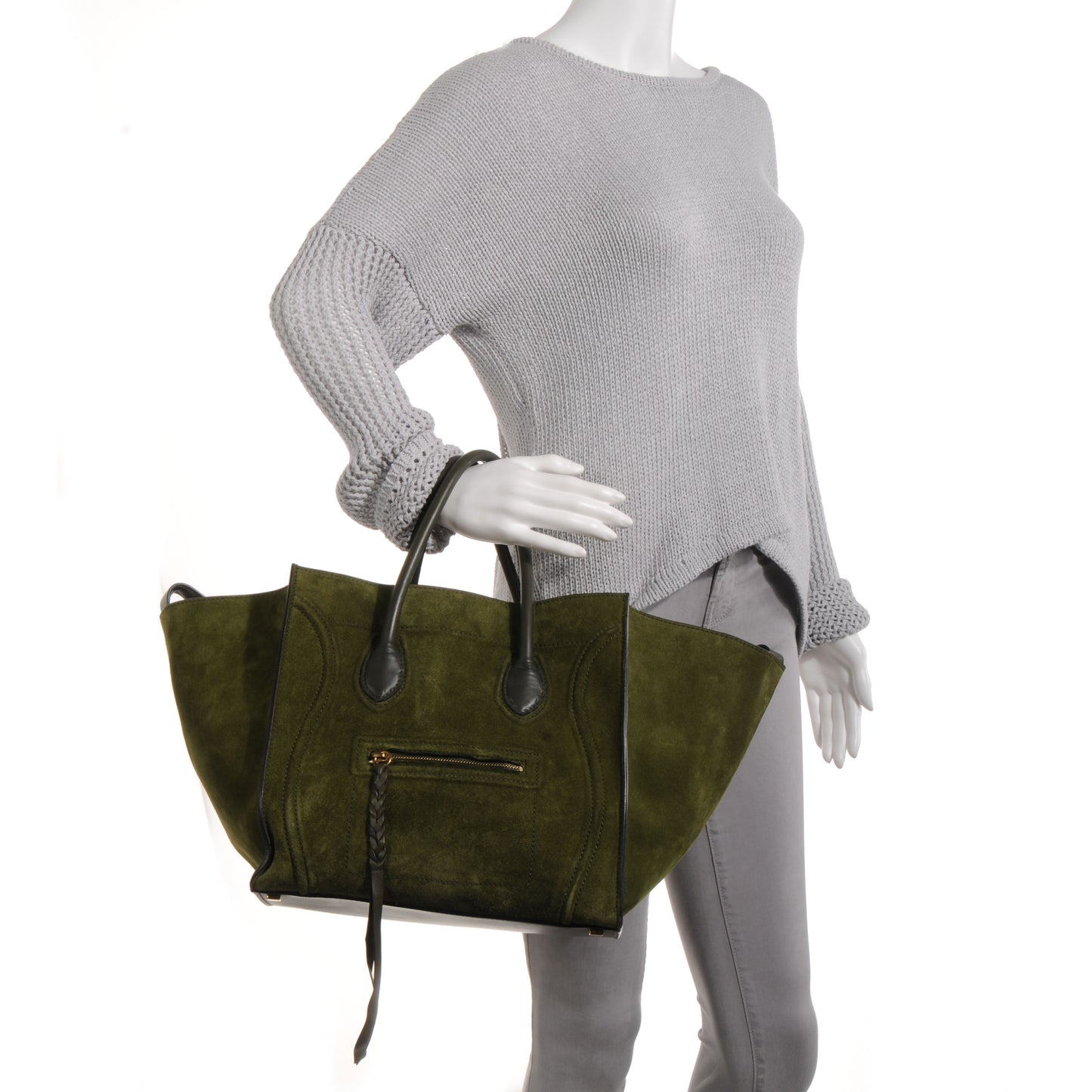 Suede Medium Phantom Luggage Olive