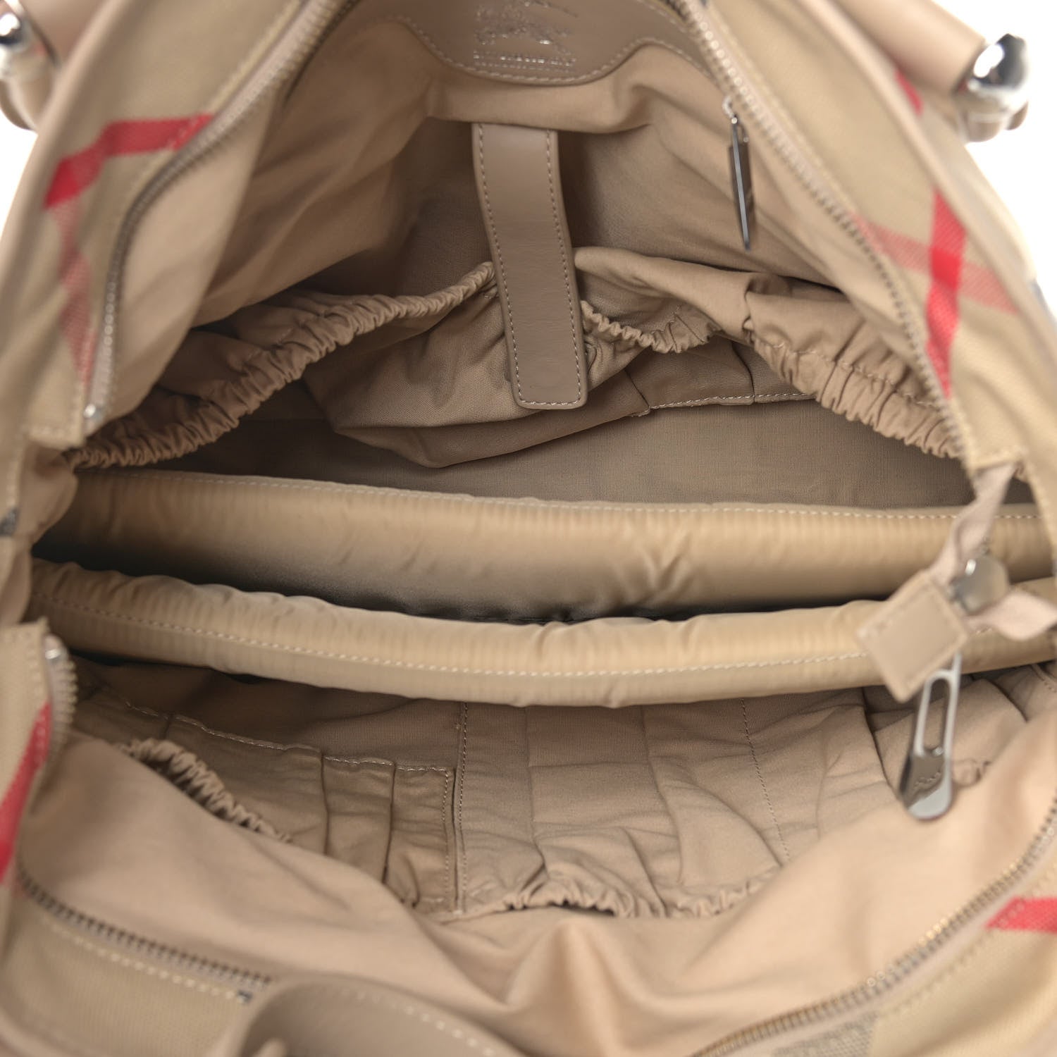 Burberry Nova Check Tote Diaper Bag Beige 6 of 11