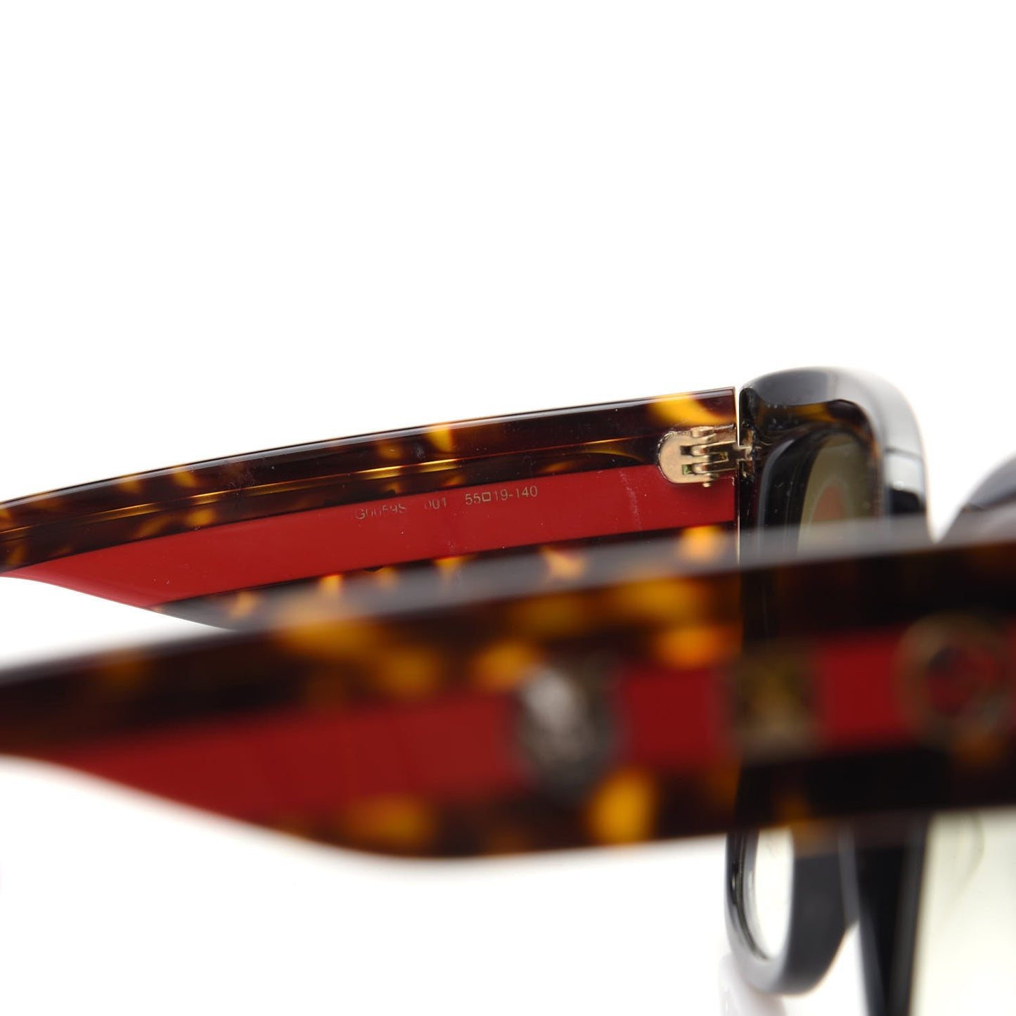 Acetate Square Frame Web Sunglasses GG0059S Black Tortoise
