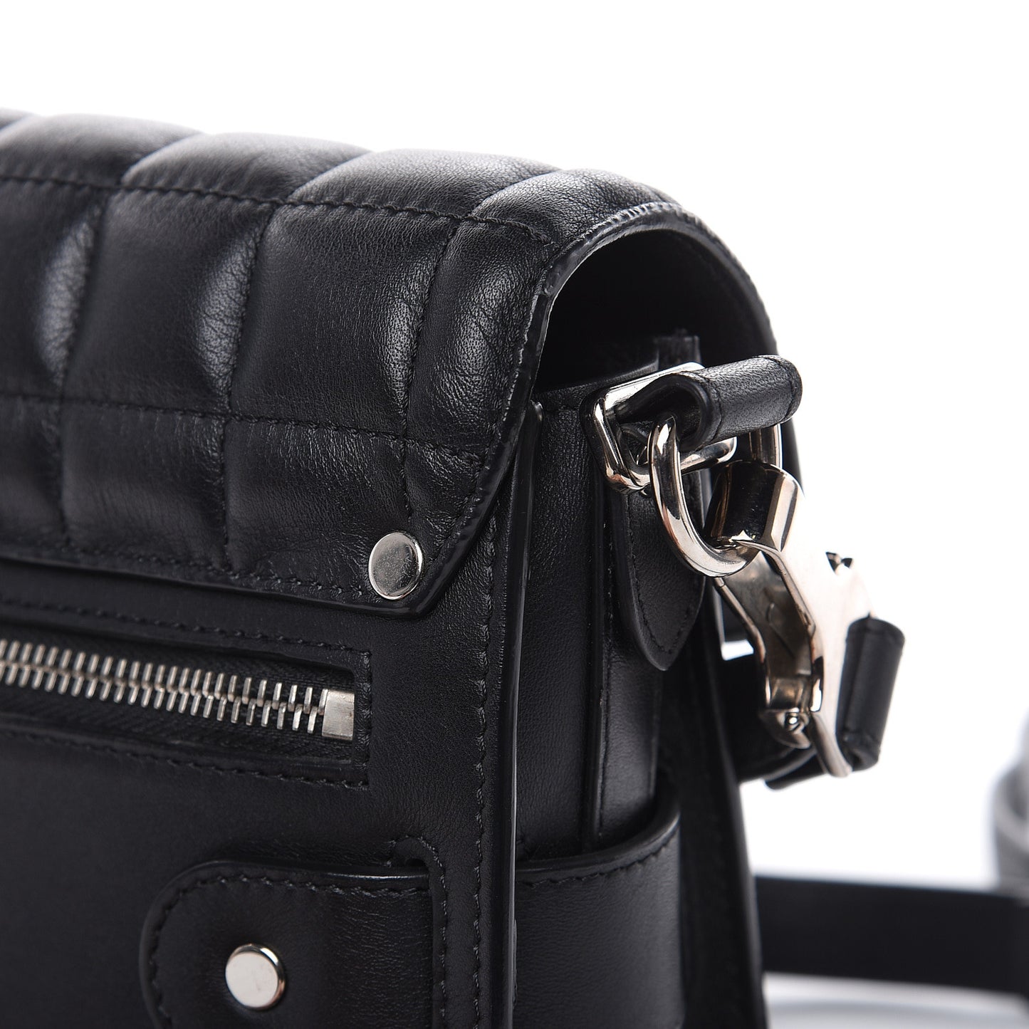 Lambskin Quilted Mini PS11 Classic Shoulder Bag Black