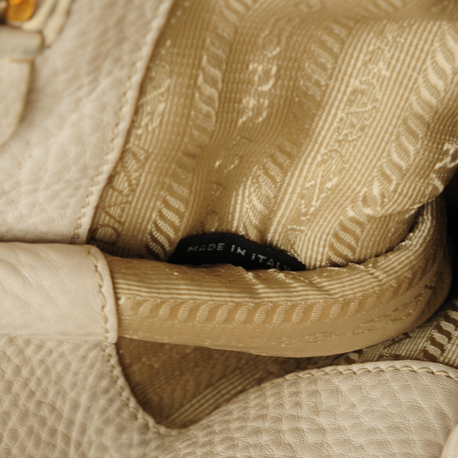 Prada Vitello Daino Shopping Tote Talco 7 of 9