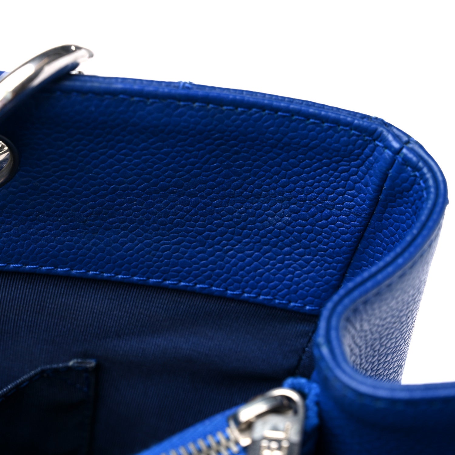 Chanel Caviar Quilted Grand Shopping Tote GST Blue 13 of 15