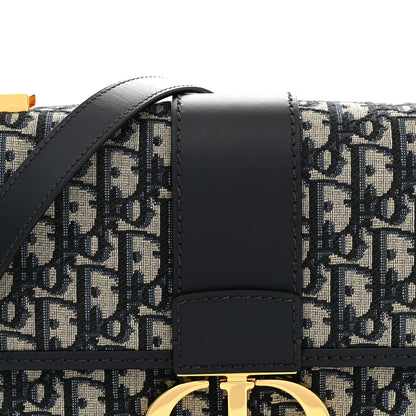 Christian Dior Oblique 30 Montaigne Flap Bag Blue 8 of 10