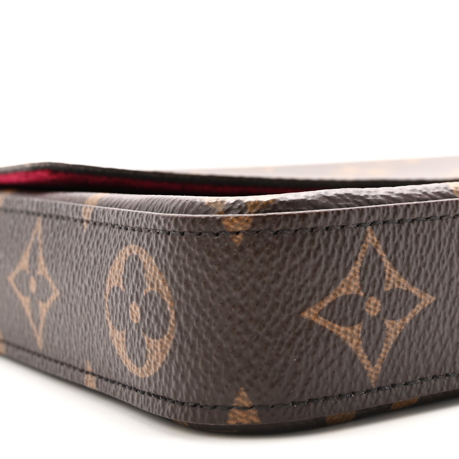 Louis Vuitton Monogram Pochette Felicie Chain Wallet Fuchsia