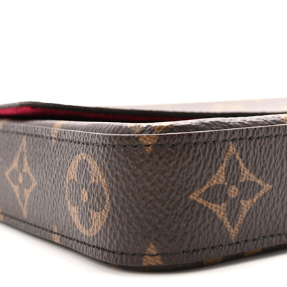 Louis Vuitton Monogram Pochette Felicie Chain Wallet Fuchsia 9 of 10