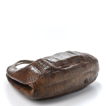 Nancy Gonzalez Crocodile Hobo Brown 3 of 12