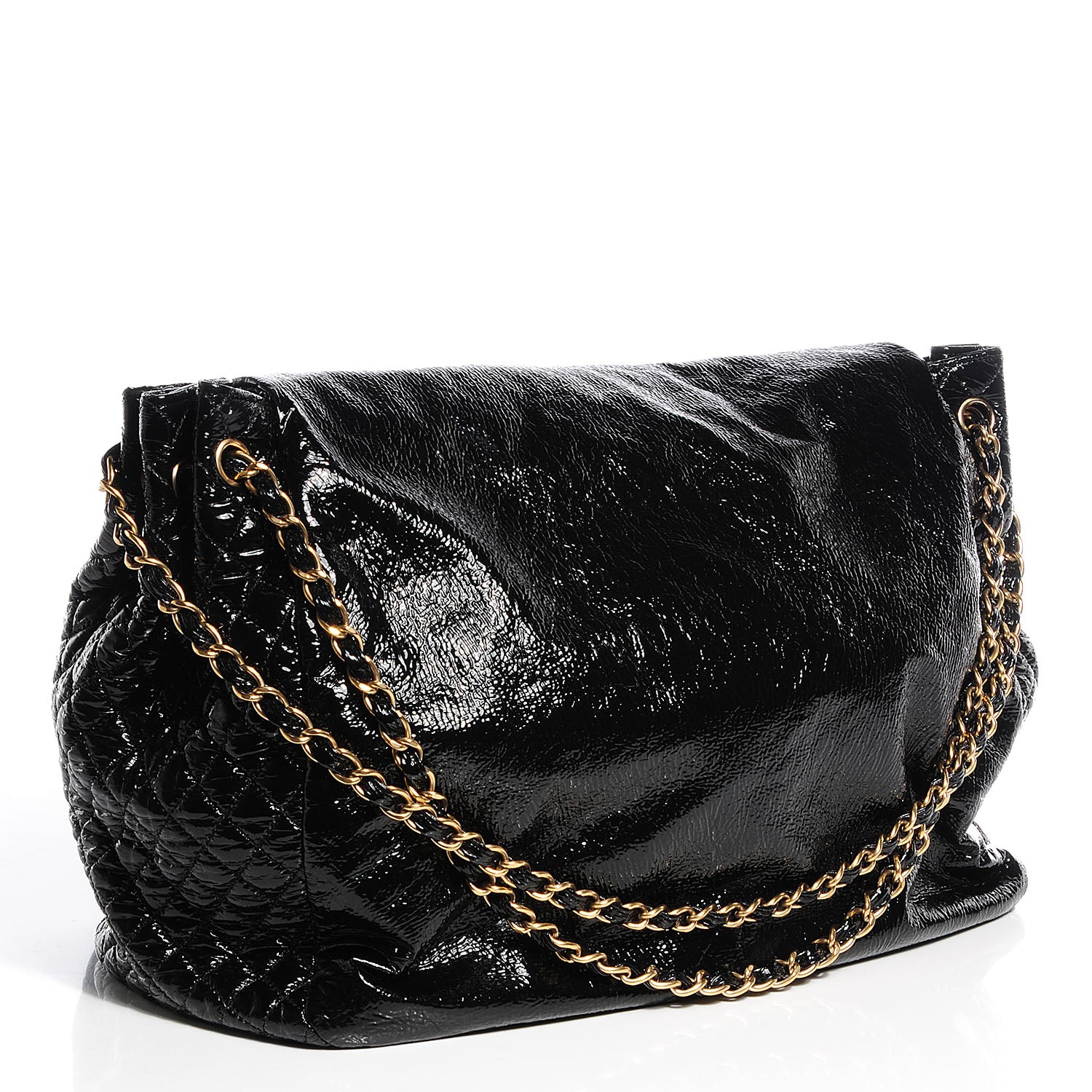 Chanel Vinyl Rock and Chain Large Flap Black 3 of 7
