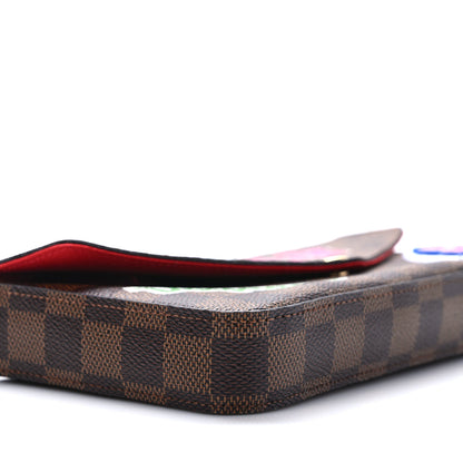 Louis Vuitton Damier Ebene LV Stories Pochette Felicie Chain Wallet 8 of 11