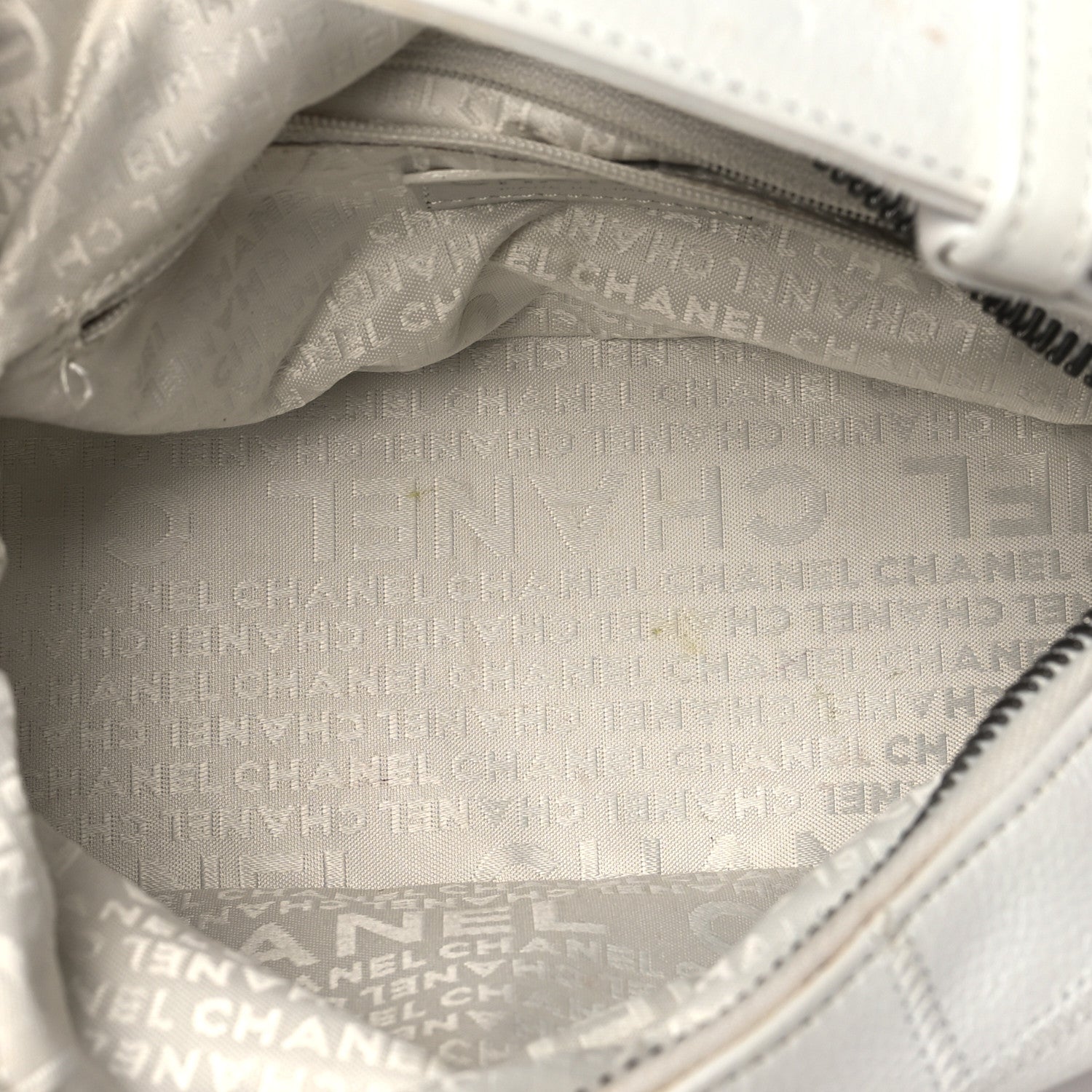 Chanel Caviar Square Stitched Bag White 5 of 14
