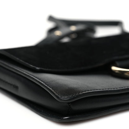 Chloe Suede Calfskin Small Faye Shoulder Bag Black 9 of 11