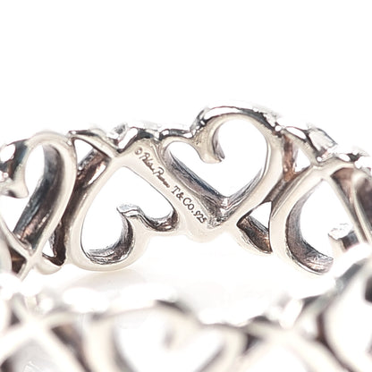 Tiffany Sterling Silver Paloma Picasso Loving Heart Band Ring 49 5 4 of 4