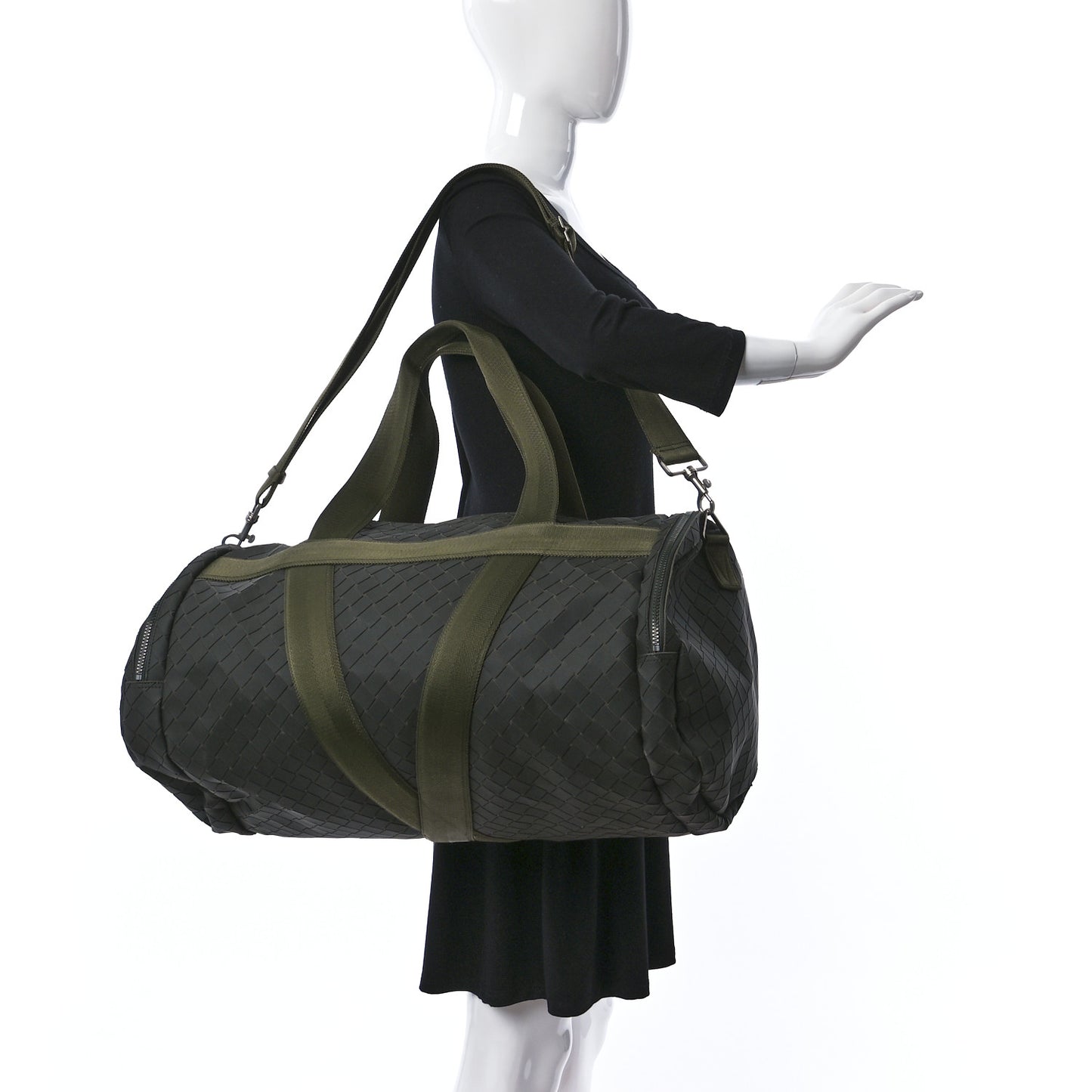 Intrecciato Rubber Canvas Duffle Bag Camping