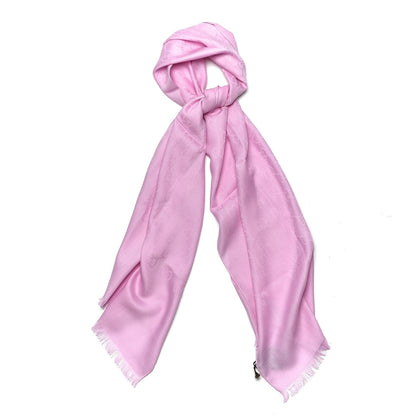Gucci Wool Silk GG Monogram GGNat Scarf Rose 1 of 4