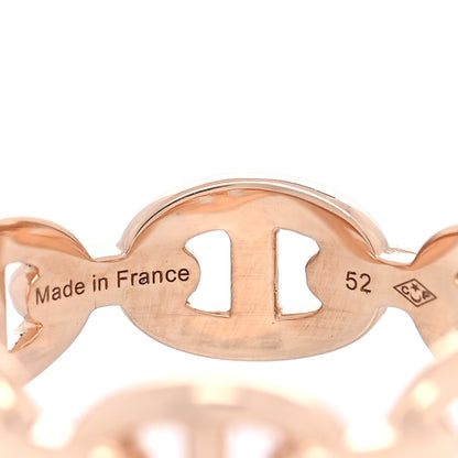 Hermes 18K Rose Gold PM Chaine D'Ancre Enchainee Ring 52 6 5 of 6