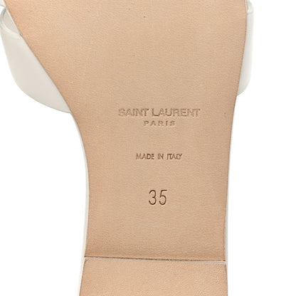 Saint Laurent Calfskin Tribute 05 Slide Sandals 35 White 6 of 8