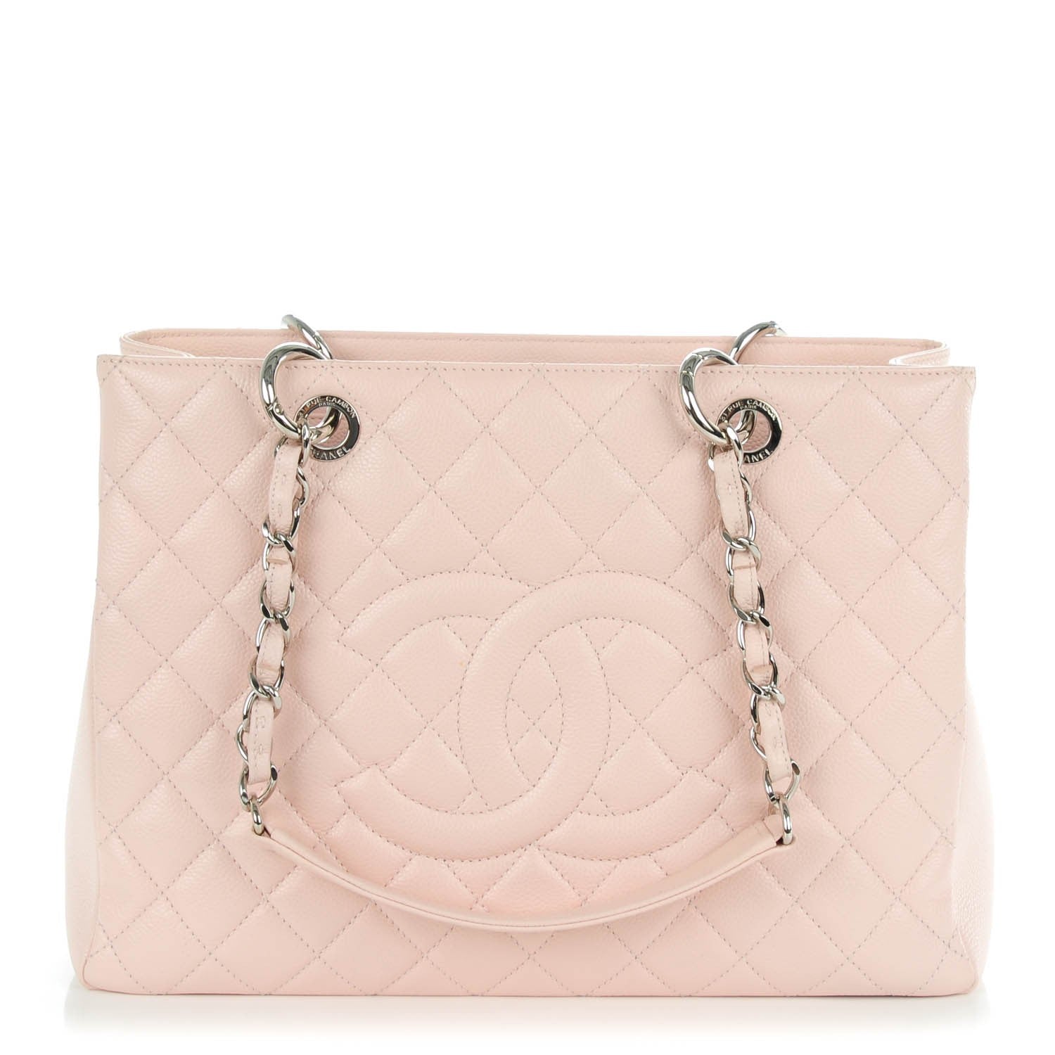 Chanel Caviar Quilted Grand Shopping Tote GST Light Pink 1 of 7