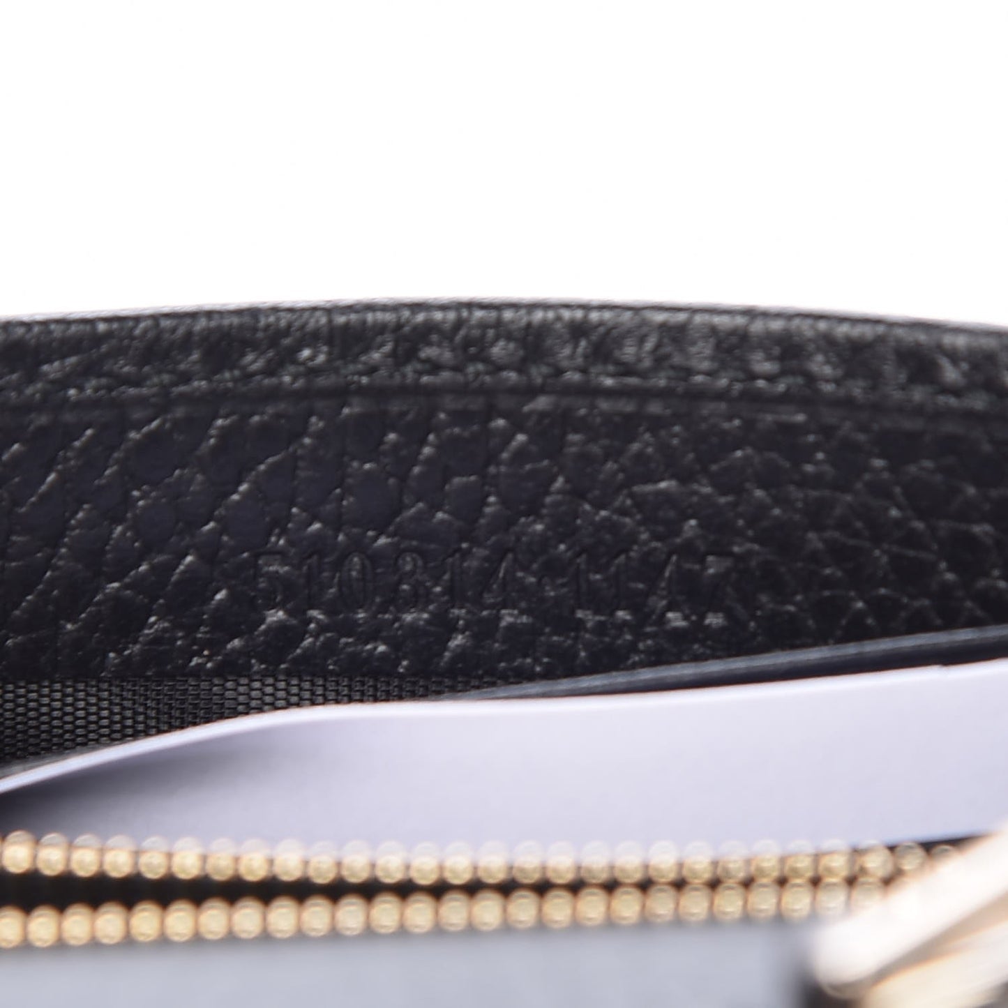 Dollar Calfskin Interlocking G Chain Wallet Black