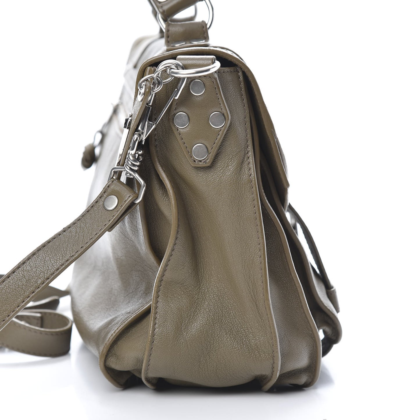 Lambskin Medium PS1 Satchel Dark Olive