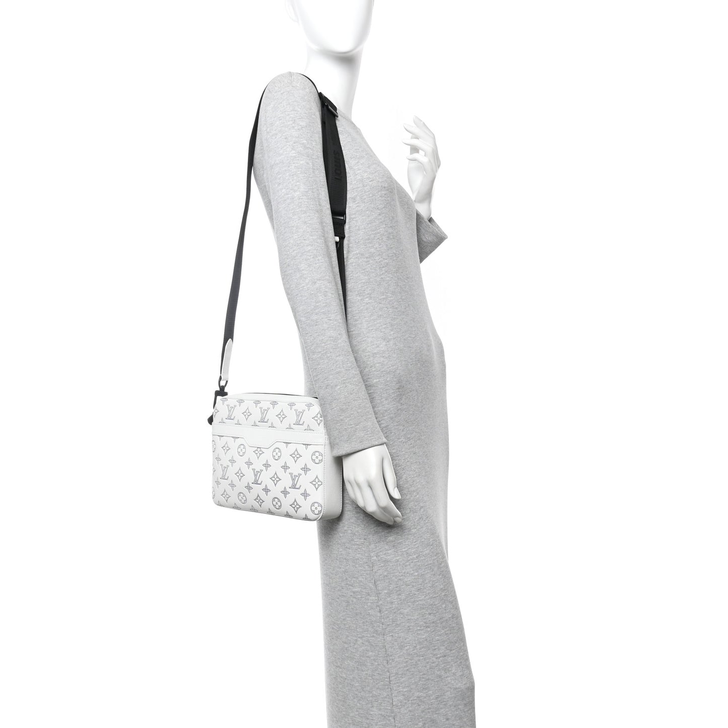 Monogram Shadow G65 Trio Messenger White
