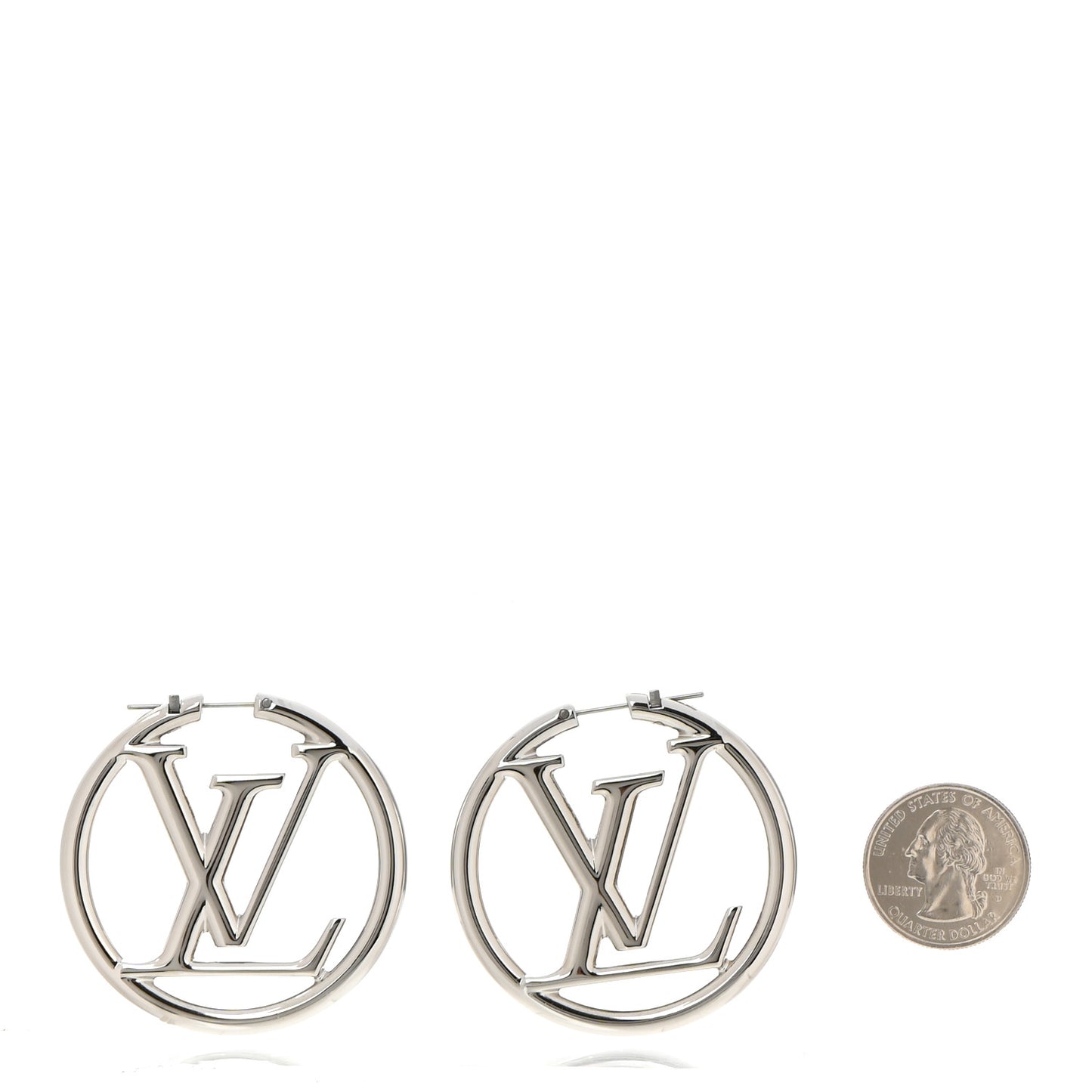 Palladium Louise Hoop Earrings Silver