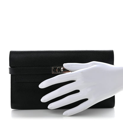 Hermes Epsom Kelly Longue Wallet Black 2 of 9