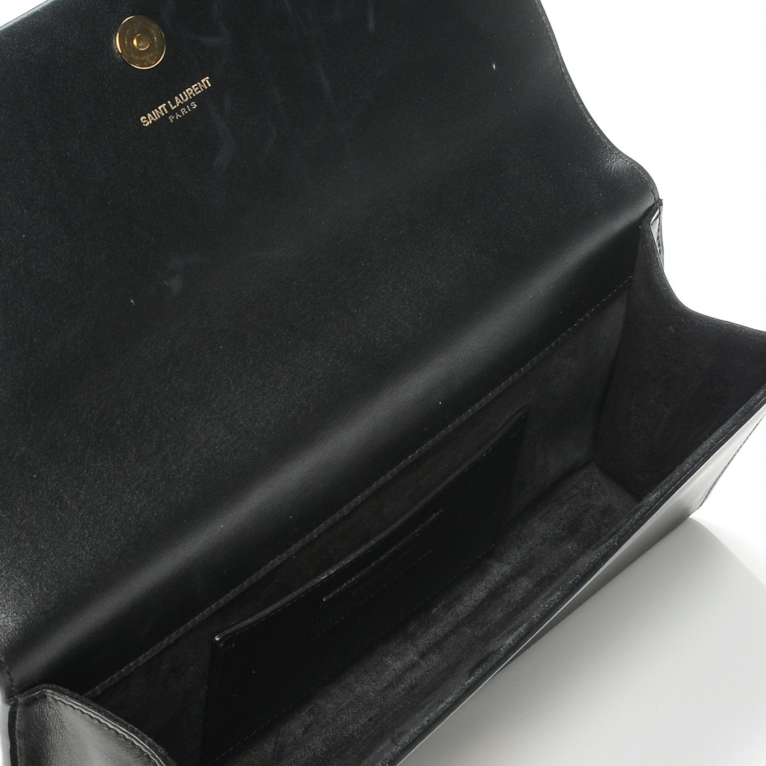 Saint Laurent Calfskin Cassandre Tassel Clutch Black 5 of 7
