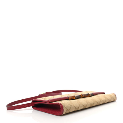 Gucci Monogram Bamboo Bar Clutch Red 4 of 8