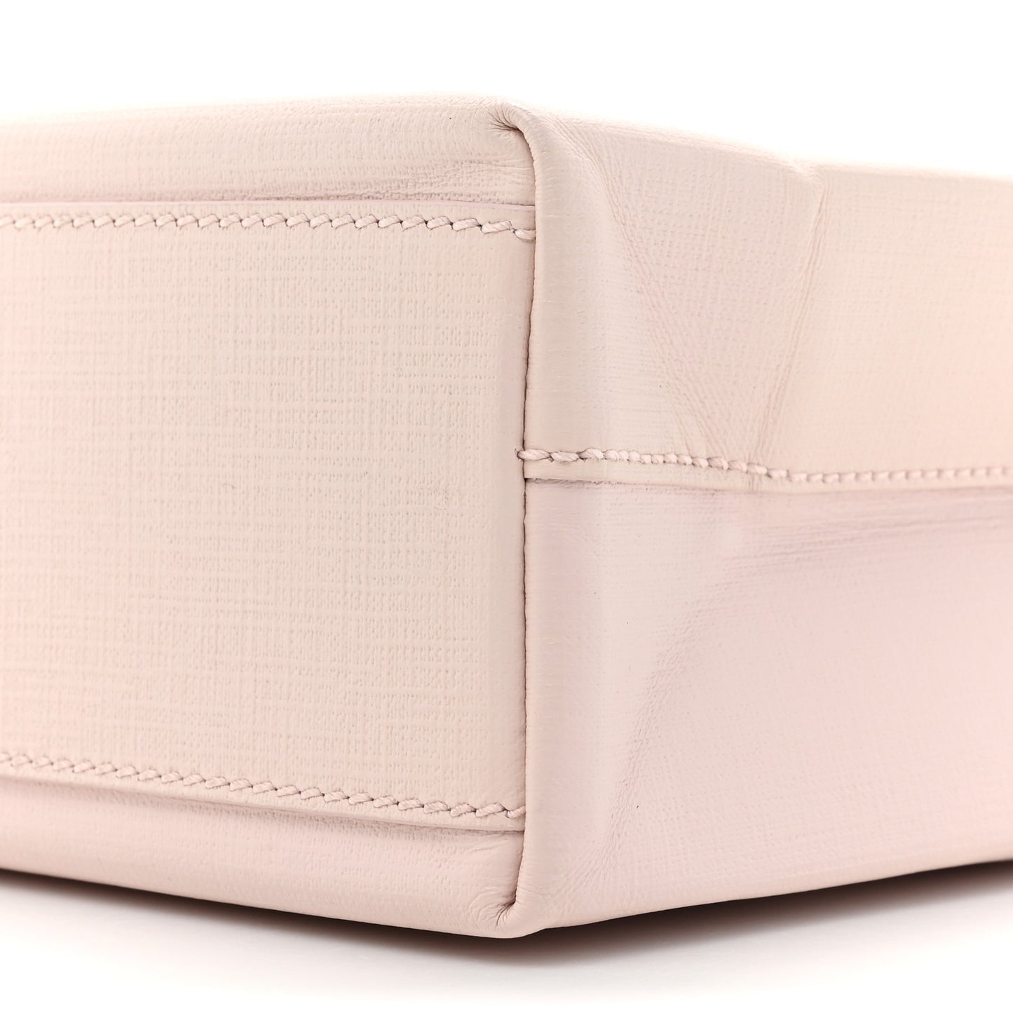 Squared Calfskin Logo North South Shopper Tote XXS Light Rose
