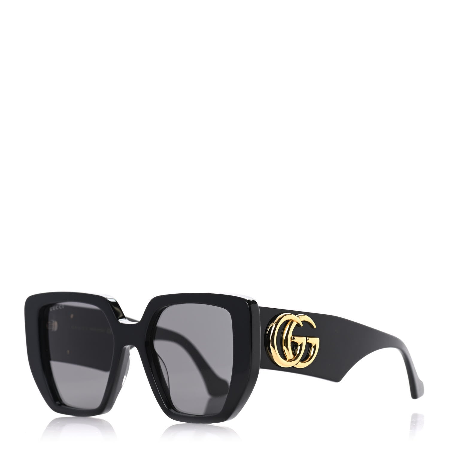 Gucci Acetate Square Frame Sunglasses GG0956S Black 1 of 9