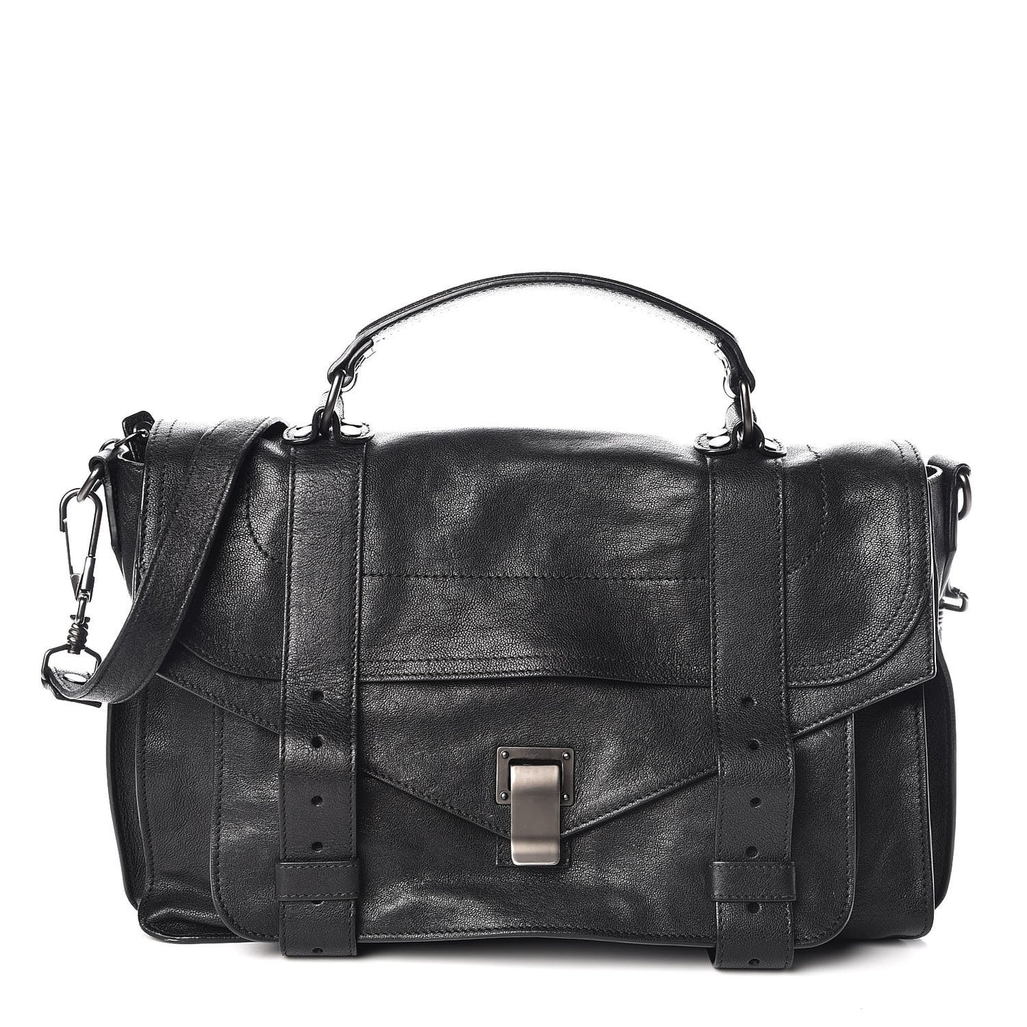 Lambskin Medium PS1 Satchel Black