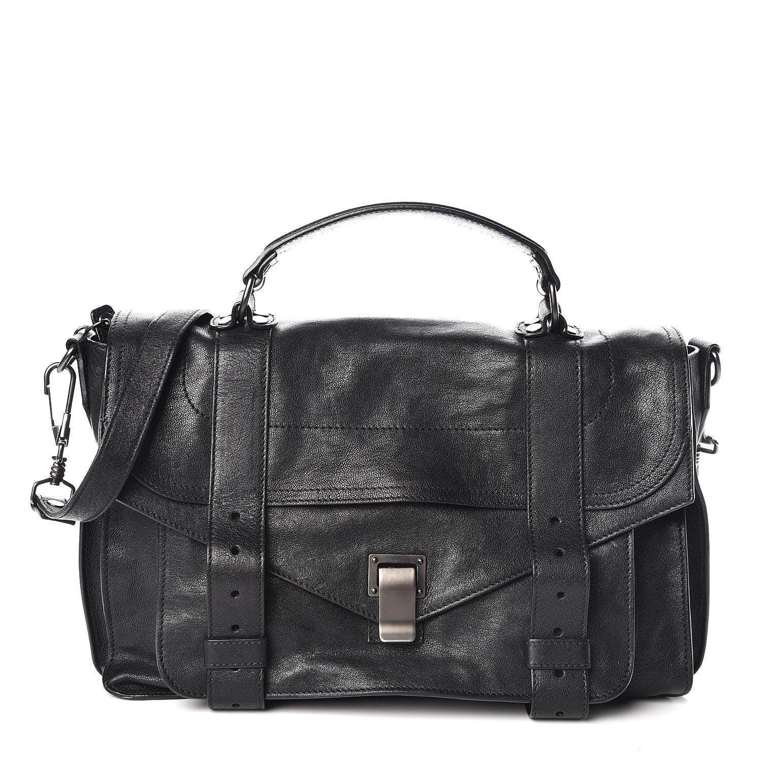 Proenza Schouler Lambskin Medium PS1 Satchel Black 1 of 7