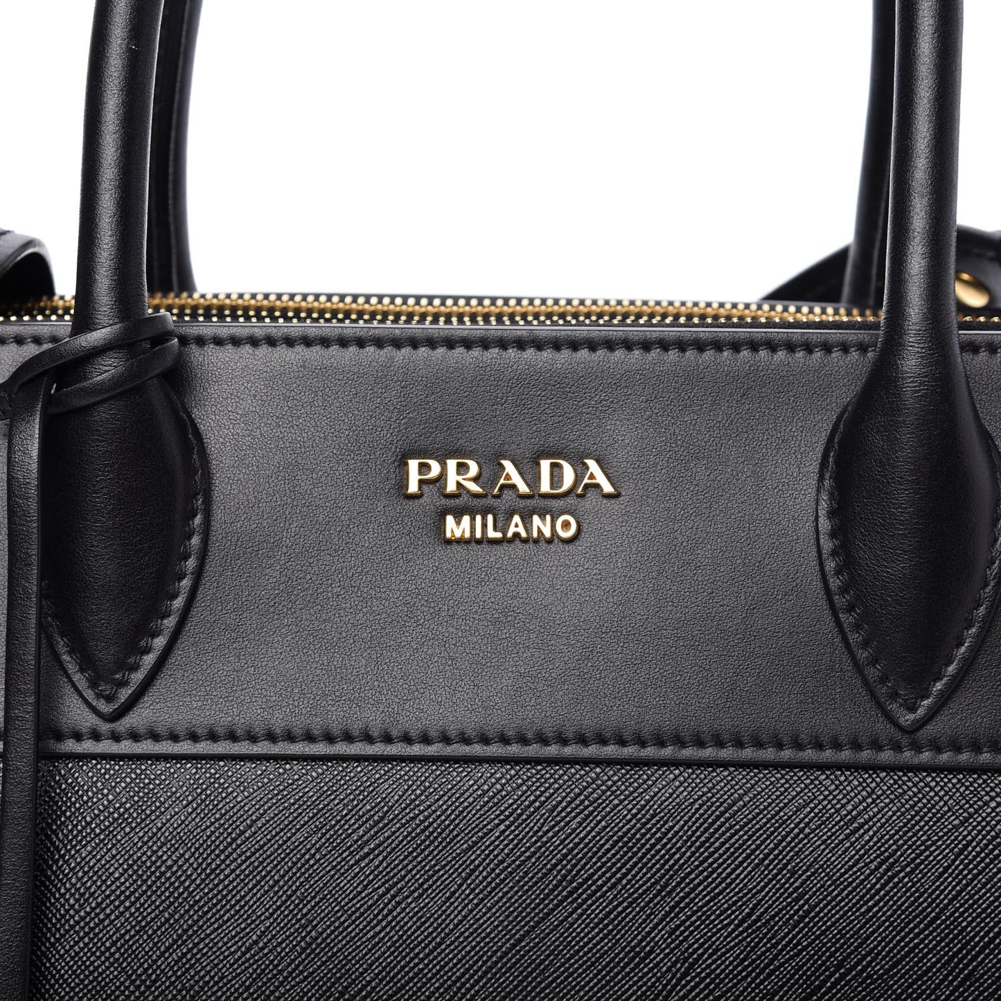 Saffiano City Calfskin Medium Esplanade Tote Black