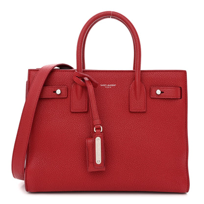 Saint Laurent Grained Calfskin Baby Sac De Jour Souple Red 1 of 13
