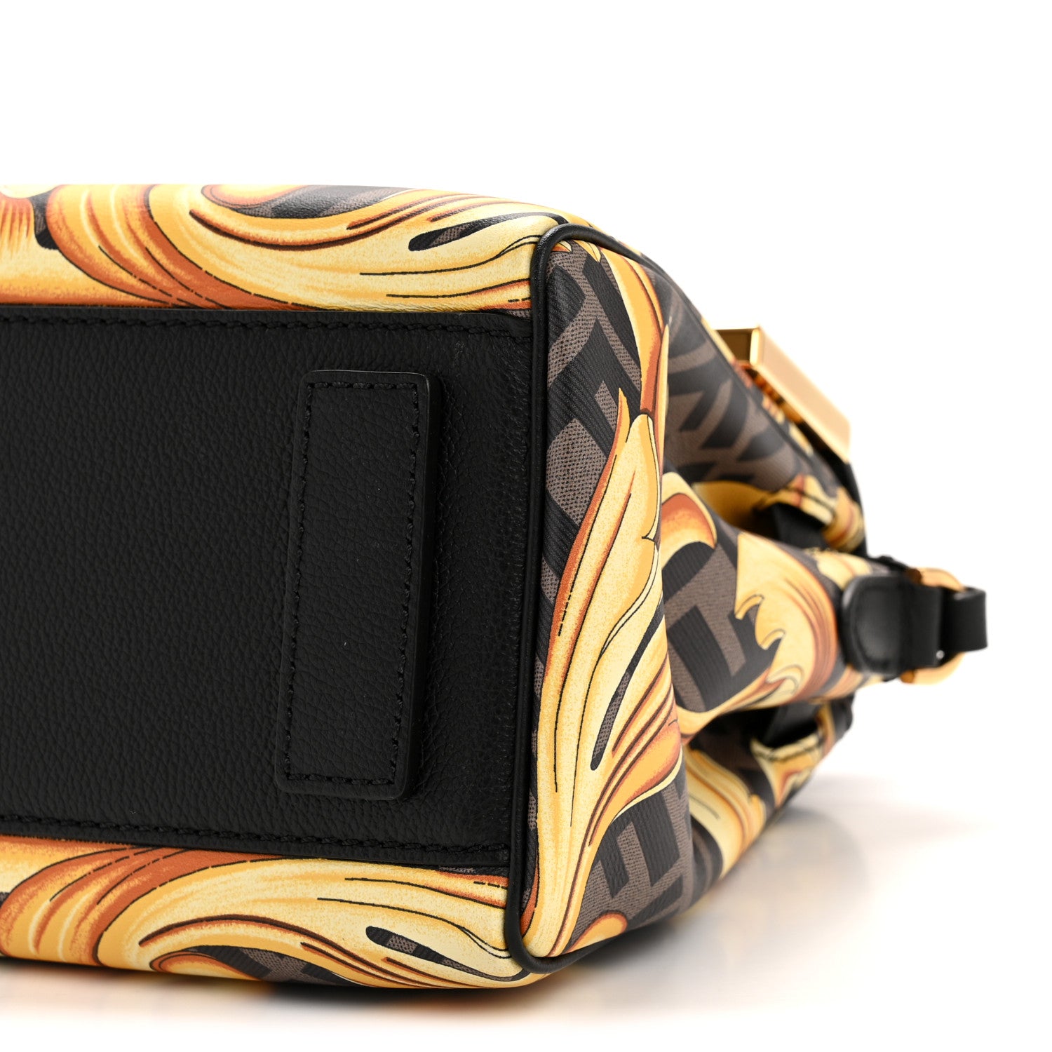 Versace X FENDI Grained Calfskin Fendace La Medusa Medium Top Handle Bag Black Multicolor 10 of 13
