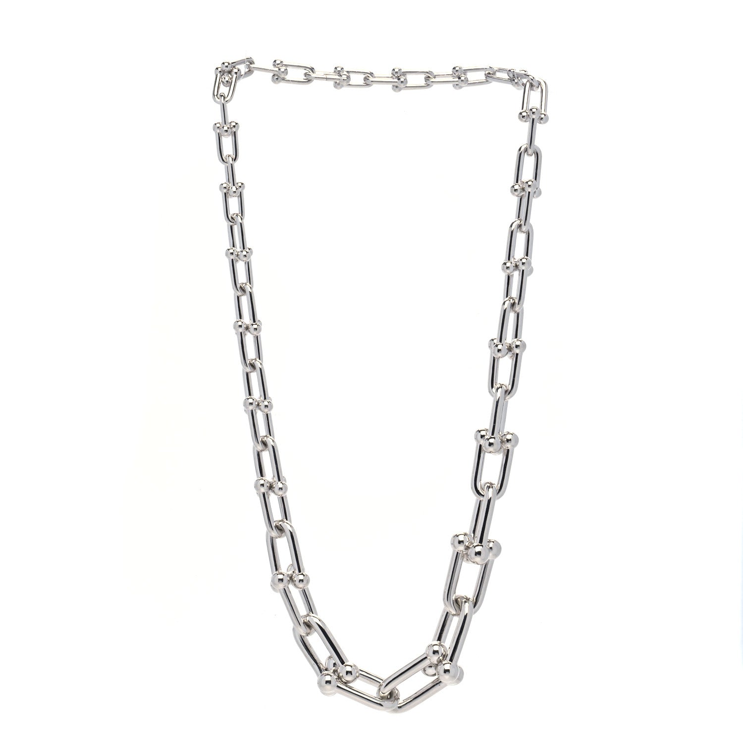 Tiffany Sterling Silver HardWear Graduated Link Necklace 2 of 4