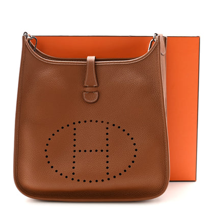 Hermes Taurillon Clemence Evelyne III PM Gold 10 of 10