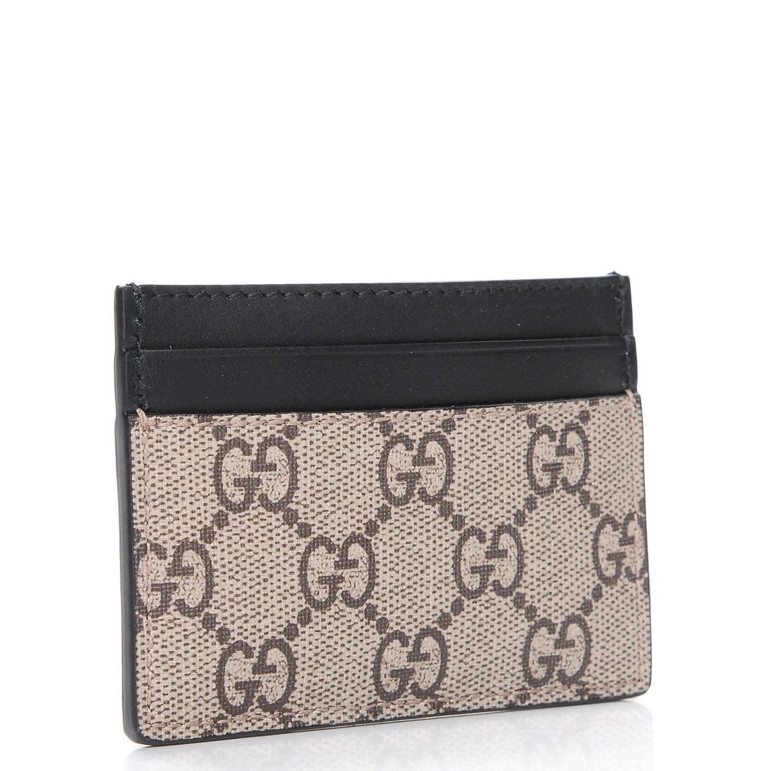 Gucci GG Supreme Monogram Bee Print Card Holder Black 3 of 7