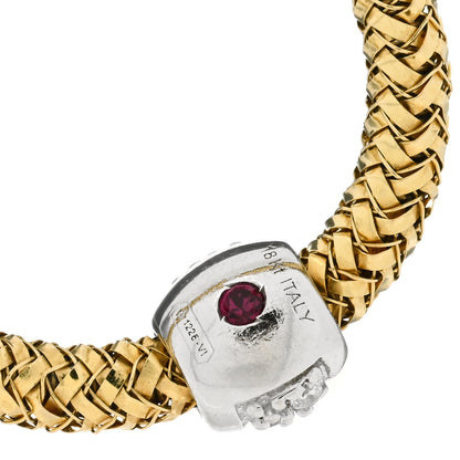 Roberto Coin 18K Yellow White Gold Diamond Mini Primavera Band Ring 52 6 4 of 4