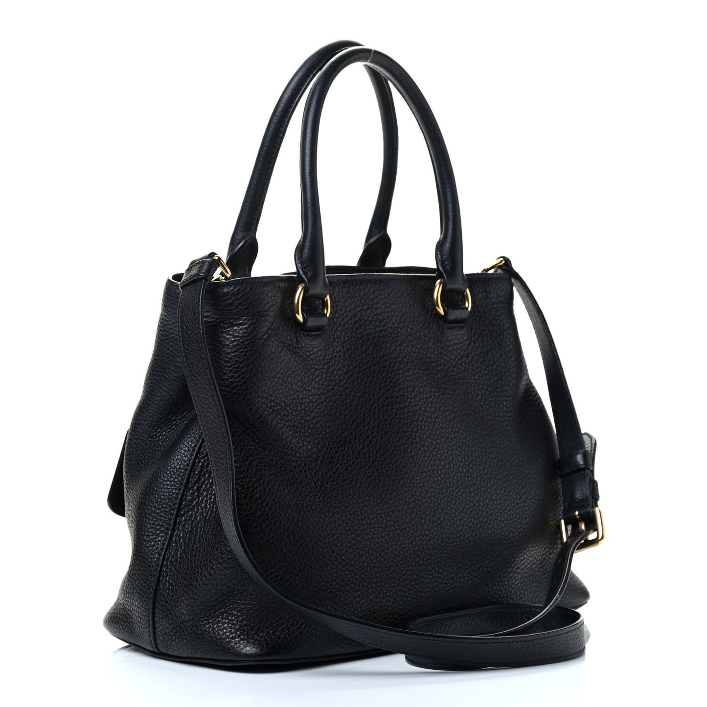 Vitello Phenix Top Handle Bag Black