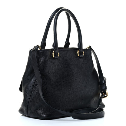 Prada Vitello Phenix Top Handle Bag Black 2 of 4