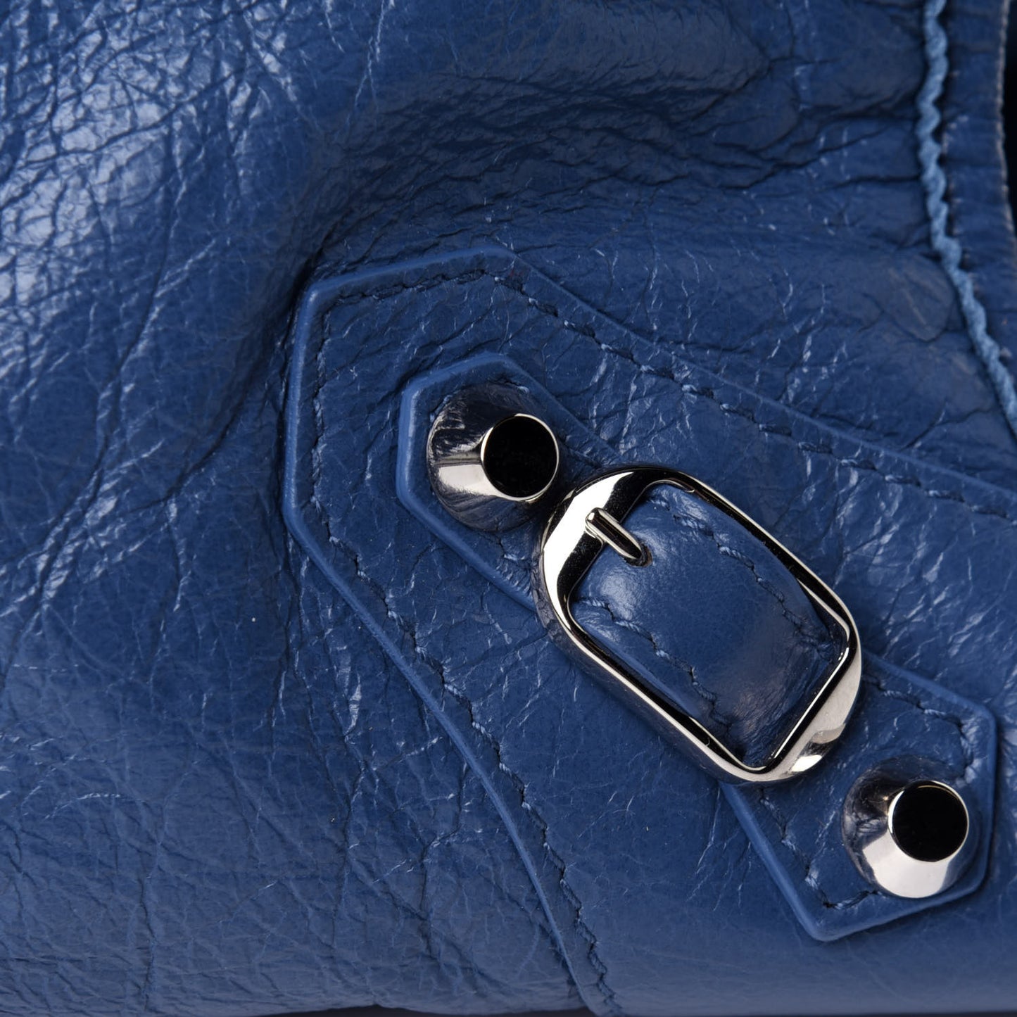 Agneau Classic Silver Hardware S City Denim Blue