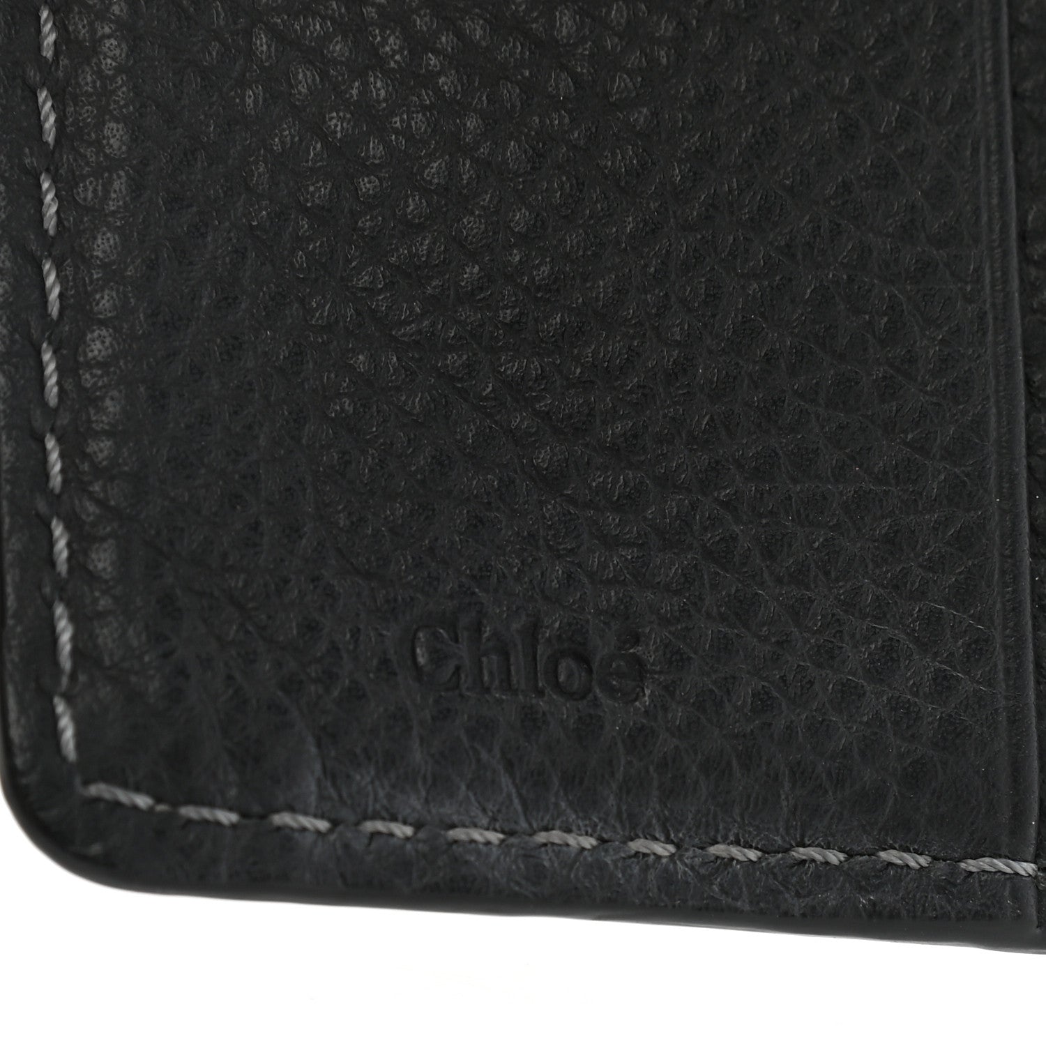 Chloe Grained Calfskin Marcie Square Wallet Black 6 of 8